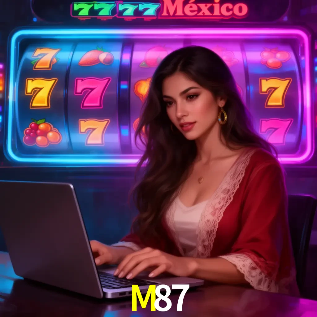 M87 Slots - tragamonedas, RTP y control Tragamonedas M87 con símbolos, saldo móvil y reglas de apuesta visibles